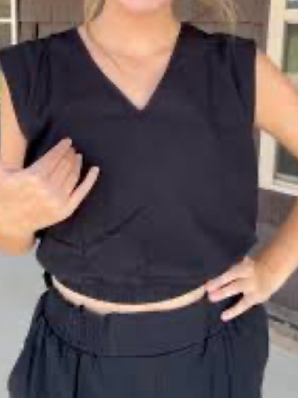 Women’s A New Day Black Sleeveless Gauze Top Size XL